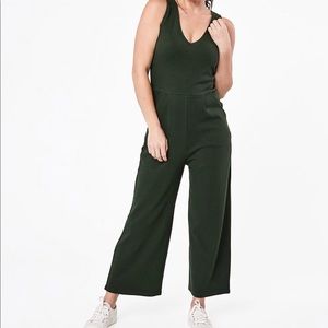 Pact Wide-Legged Luxe Jumpsuit in green